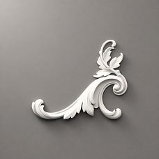 Molding decor NPU.VRS-002-4R &mdash; decorative polyurethane overlay with elegant scrolls.