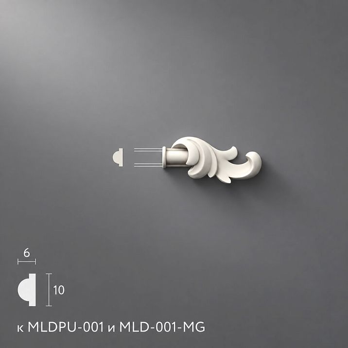 Decor for moldings NPU-362.1R made of polyurethane