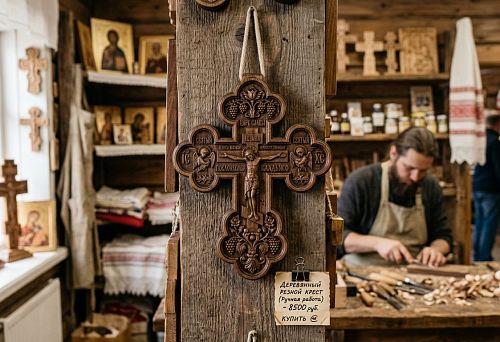 Buy a wooden carved cross: types, sizes and selection
