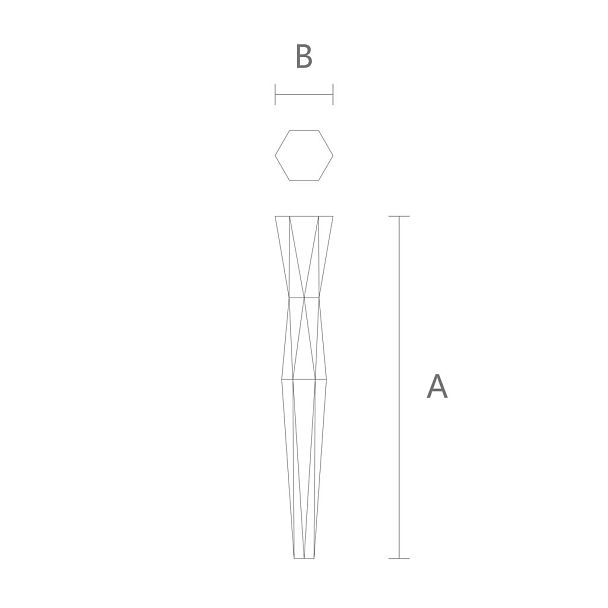 Геометрическая мебельная ножка MN-121 - 2