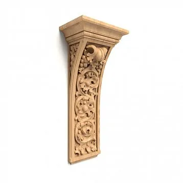 Carved Bracket KR-055 from Natural Wood