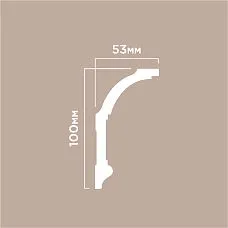 Cornice A100 POLYSTYRENE HI WOOD 100mm x 53mm x 2.0m drawing