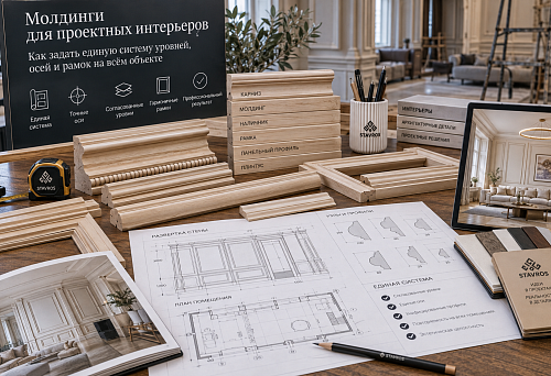 Moldings for a project interior in a unified system