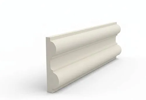 Smooth wooden furniture molding with a minimalist profile, ready for painting