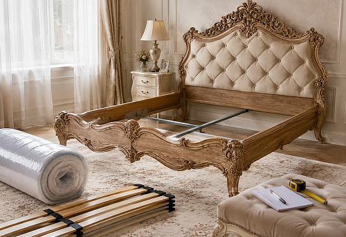 Bed Versailles 001-001 without mattress and slats: what to buy before delivery