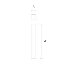 Drawing of a straight wooden leg