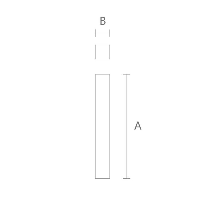 Drawing of a straight wooden leg
