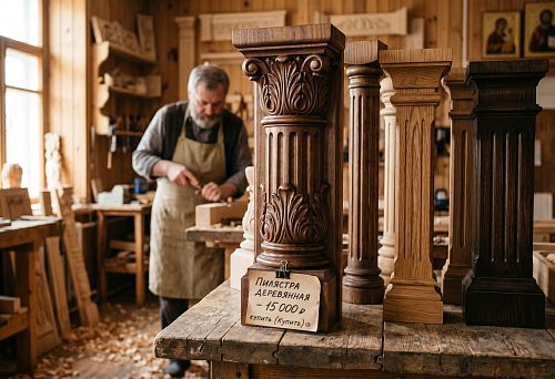 Buy wooden pilasters: types, sizes and selection for interior