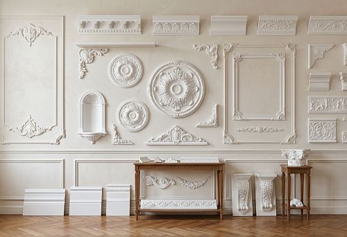 Types of polyurethane stucco for walls, ceilings and furniture in the interior