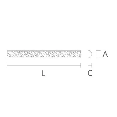 Carved molding K-077 из натурального дуба для элегантного интерьера