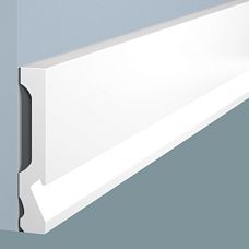 Baseboard LB99 from polystyrene HI WOOD, height 99 mm, thickness 18 mm &mdash; close-up