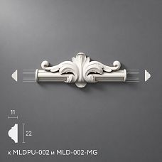 Polyurethane molding decor NPU-400.1 &mdash; decorative overlay for wall compositions