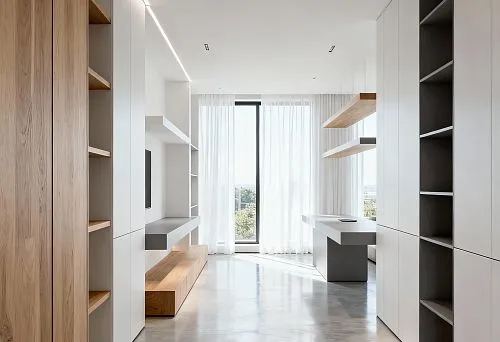 Modern Minimalist Interior with Wood and STAVROS Polyurethane Elements