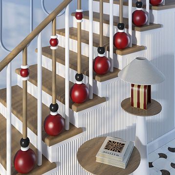 KON-014 beech or oak solid wood baluster set, height 1000 mm