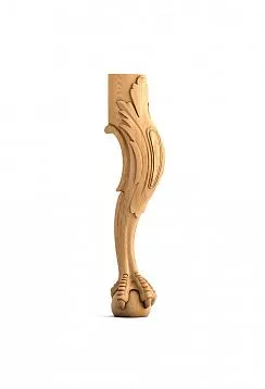 Curved Wooden Chair Leg MN-034 with Wood Carving