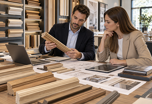 Wholesale purchase of building materials and wooden trim for the project