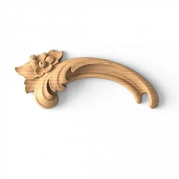 Wooden home decor in the form of a branch with leaves N-424L