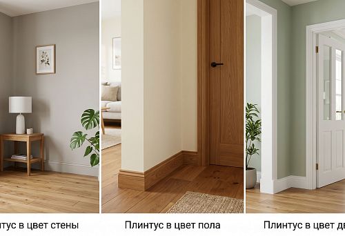 MDF skirting board in the color of the wall, floor or doors: how to choose the shade without mistakes