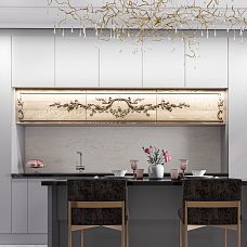 Wooden decor set C-054 on furniture photo