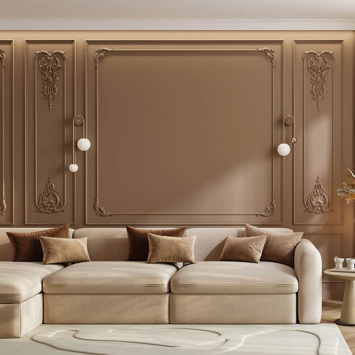 Set of stucco decor CPU-13-2 Peterhof in a composition with wall moldings