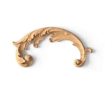 Overlay N-373L made of oak or beech with carving