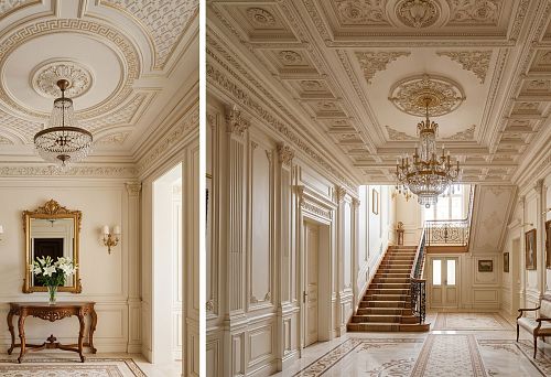 Ceiling decor for hallway and foyer: how to design the entrance area with stucco molding