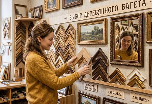 Wooden profile for picture, mirror, and panel frames