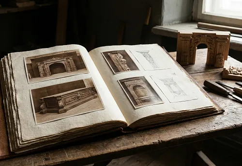 catalog of carved stage elements for theatrical productions