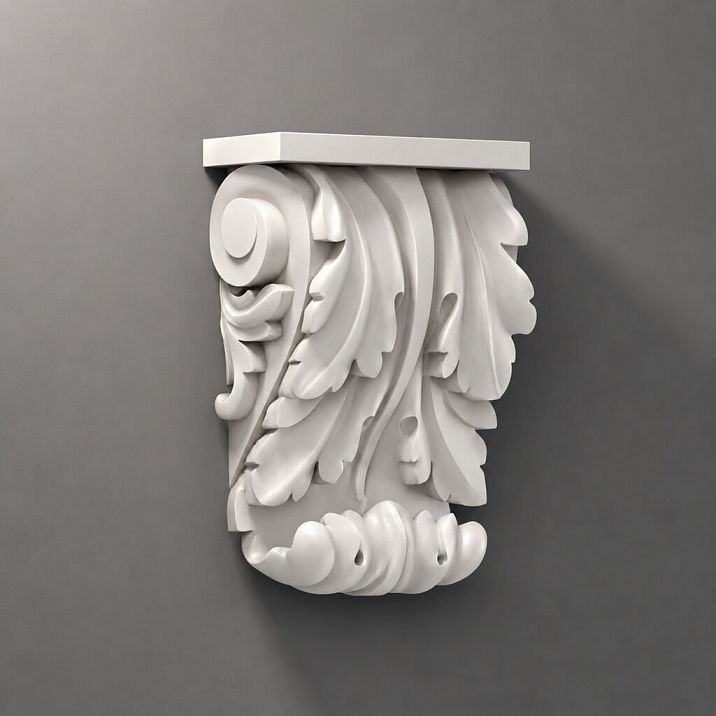Polyurethane carved appliqu&eacute; for decorating classical moldings on walls for home furnishings