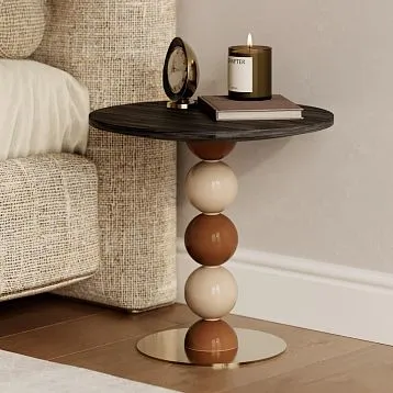 MN-239 solid wood furniture leg with spherical elements, three sizes
