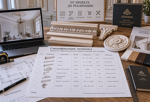 Plaster molding specification for a design project