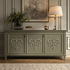 Carved overlay N.VRS-015 made of oak and beech for furniture, facades, and interior panels.