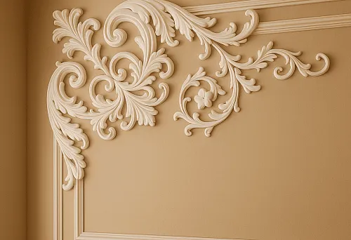 Decorative wall medallion in classic style