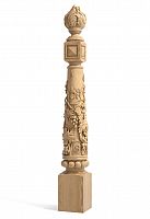Carved wooden pillar for stair L-061.02