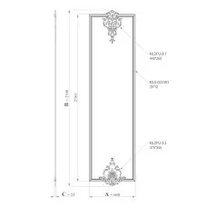 CPU-1-2 ornamental decoration set, premium polyurethane, neoclassical style, diagram