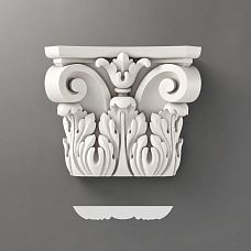 Decorative polyurethane capital for columns Stavros, order and buy the overlay, optimal price