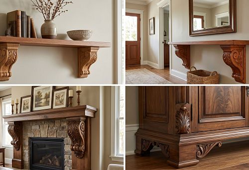 Wooden bracket: how to choose a decorative support for a shelf, console, portal, and furniture