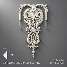 Carved polyurethane applique NPU-383 with direct delivery from the manufacturer