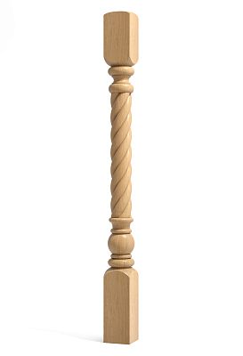 Carved wooden pillar for stair L-051 - подробнее