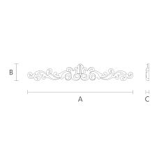 Elegant carved wooden overlay N-148 from Stavros store drawing