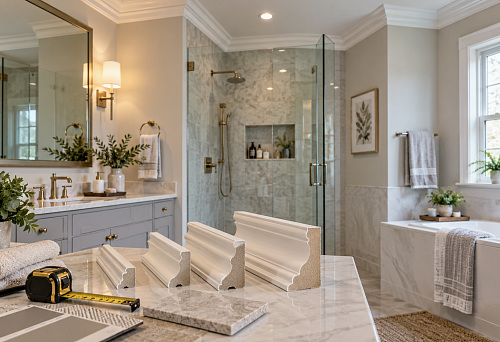 Ceiling cornice for the bathroom: which material, size, and profile to choose