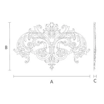 NPU-276 Molded Decoration &mdash; decorative polyurethane molded ornamentation with detailed patterns