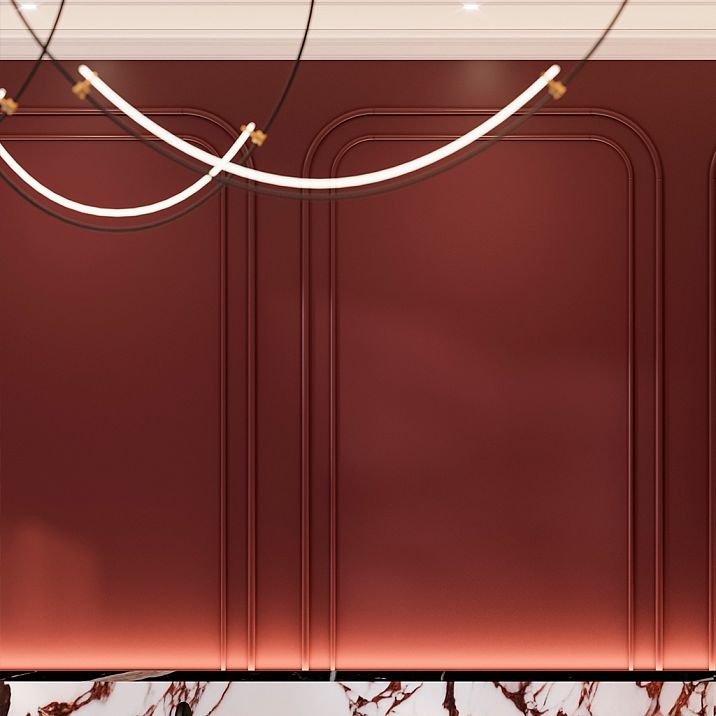 CPU-3-1 Polyurethane Wall Molding &mdash; Minimalist Composition for Bedrooms, Living Rooms, and Studies in Japanese-Scandinavian Style