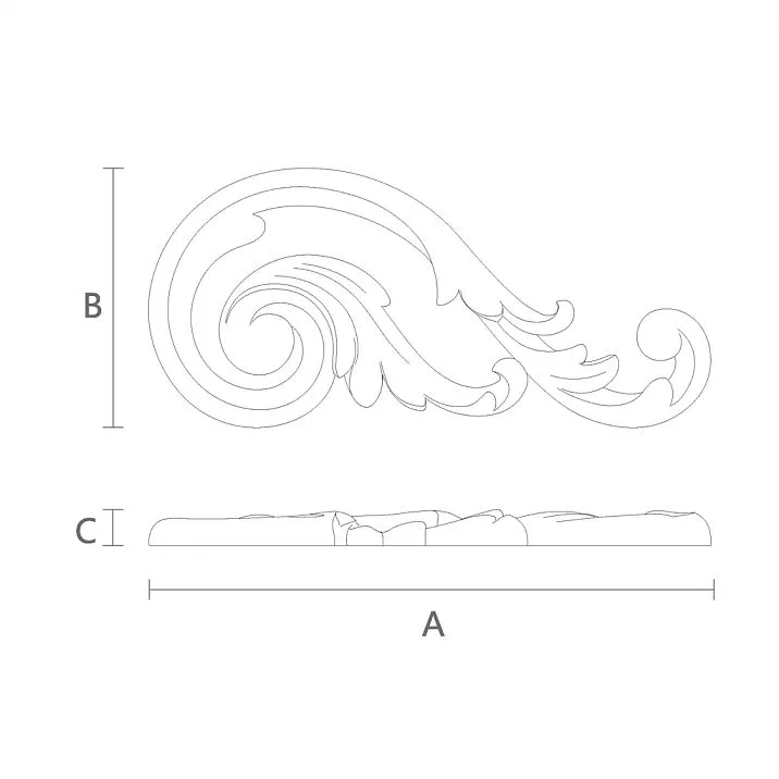 Architectural decoration overlay NPU-293R drawing