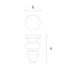 Drawings of bed legs made of solid wood