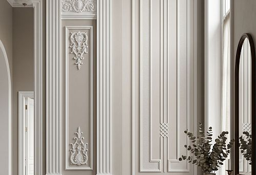 Vertical wall decor from polyurethane: ready-made kits for piers and high walls
