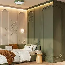 Buy CPU-3-6 wall decor in Japandi style &mdash; a kit with geometric overlays and profiles for restrained, laconic interiors