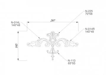 Decor Set C-023 made of wood on a white background