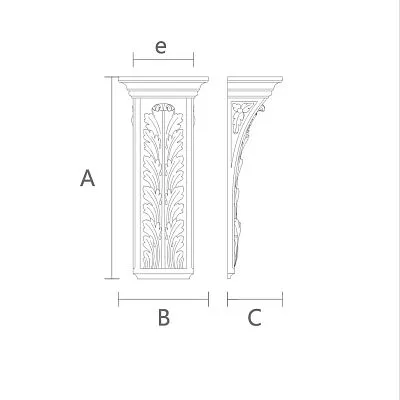 Bracket из массива дерева KR-057 чертеж