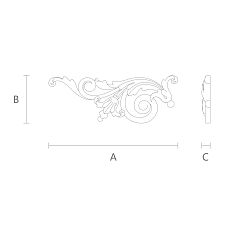 Carved overlay N-N-186L drawing